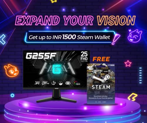 Buy and Get up to INR1500 Steam Wallet (Register and Shout Out)