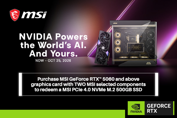 Redeem MSI PCIe 4.0 NVMe M.2 500GB SSD