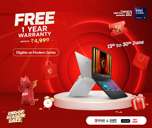 2026 MSI Jun. EOSS Sale - Free 1-Year Extra Warranty Extension for Modern Series