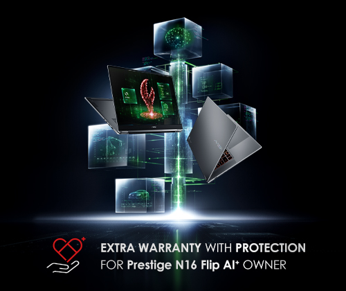 2026 MSI Prestige N16 Flip AI+ |  Accidental Damage Protection & Warranty Extension
