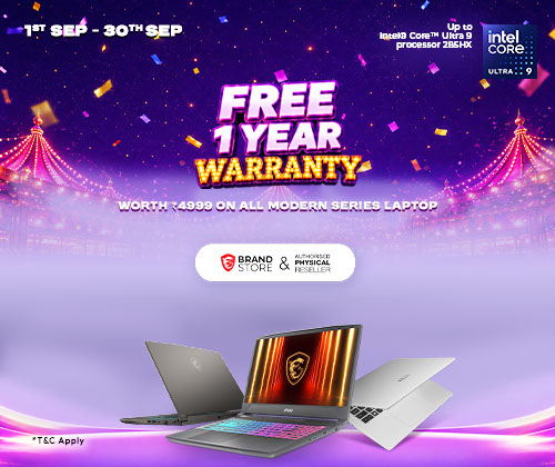 2026 MSI Sep Sale - Free 1-Year Extra Warranty Extension for Modern Series