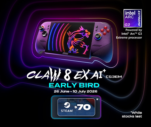 2026 MSI Claw 8 EX AI+ Steam Wallet Bundle