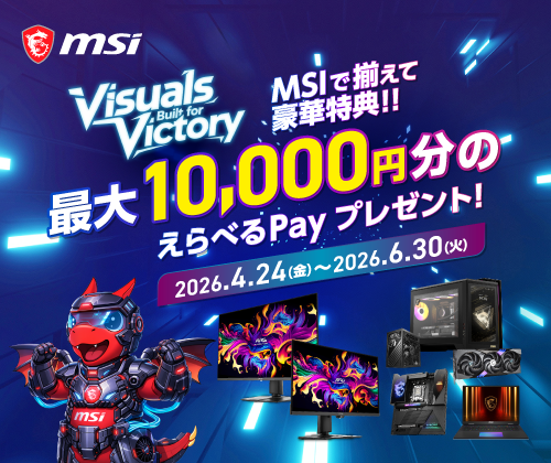 MSIで揃えて豪華特典!!「Visuals Built for Victory」